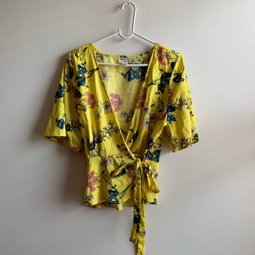 Floral Wrap Around Top
